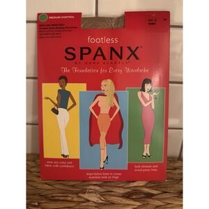 Spanx Footless Bodyshaping Pantyhose Nude Size D Medium Control  New